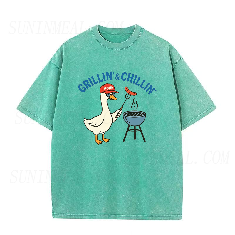 Grillin' & Chillin' Goose Unisex Tee