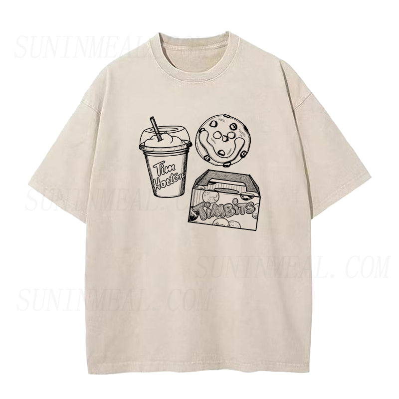 Coffee Iced Capp Donut Cookie Unisex Tee