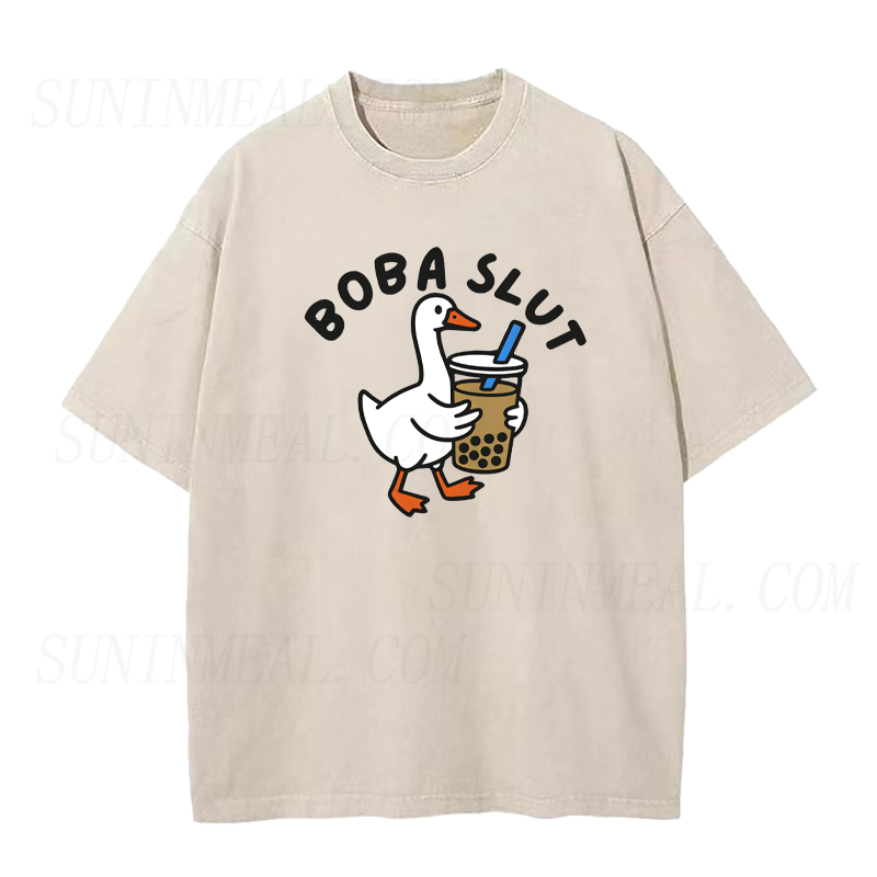 Funny Bubble Tea Goose Unisex Tee