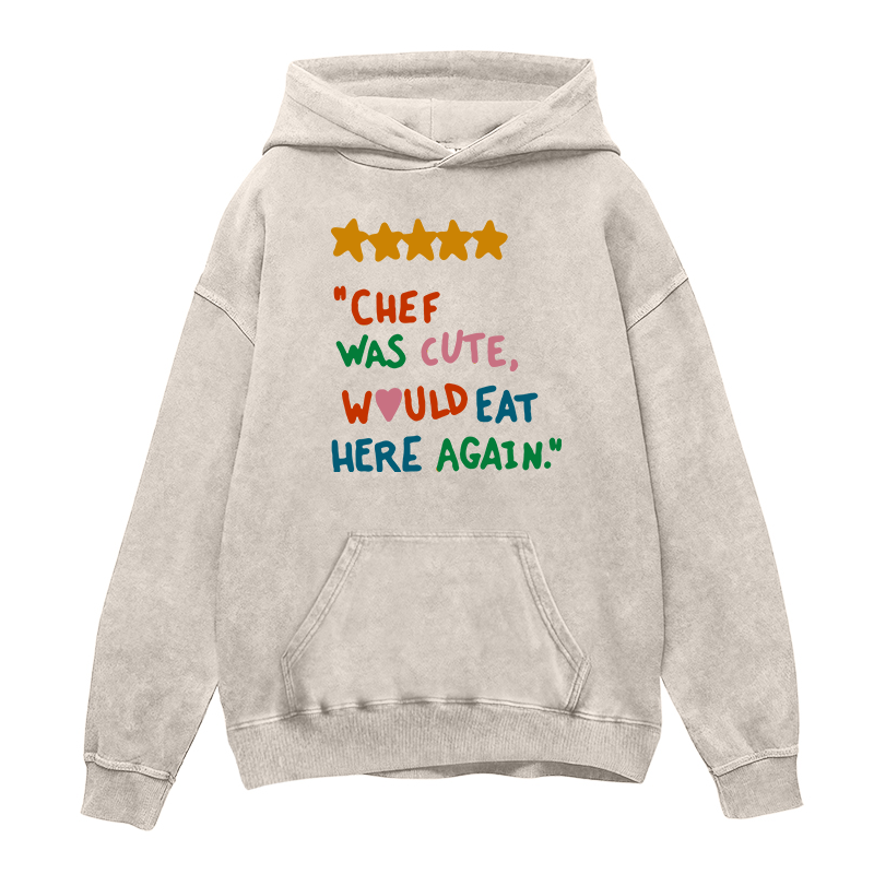 chef was cute would eat here Unisex Hoodie