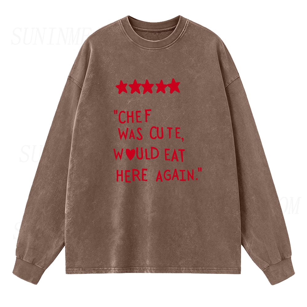 Chef Was Cute Long Sleeve Unisex Tee