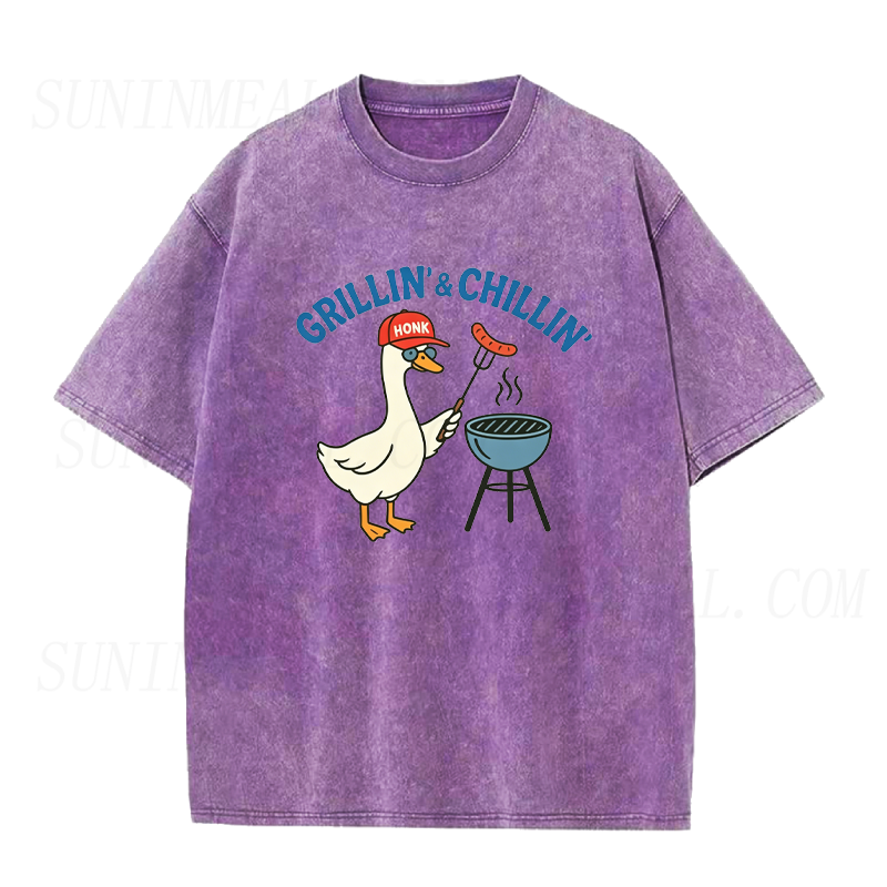 Grillin' & Chillin' Goose Unisex Tee