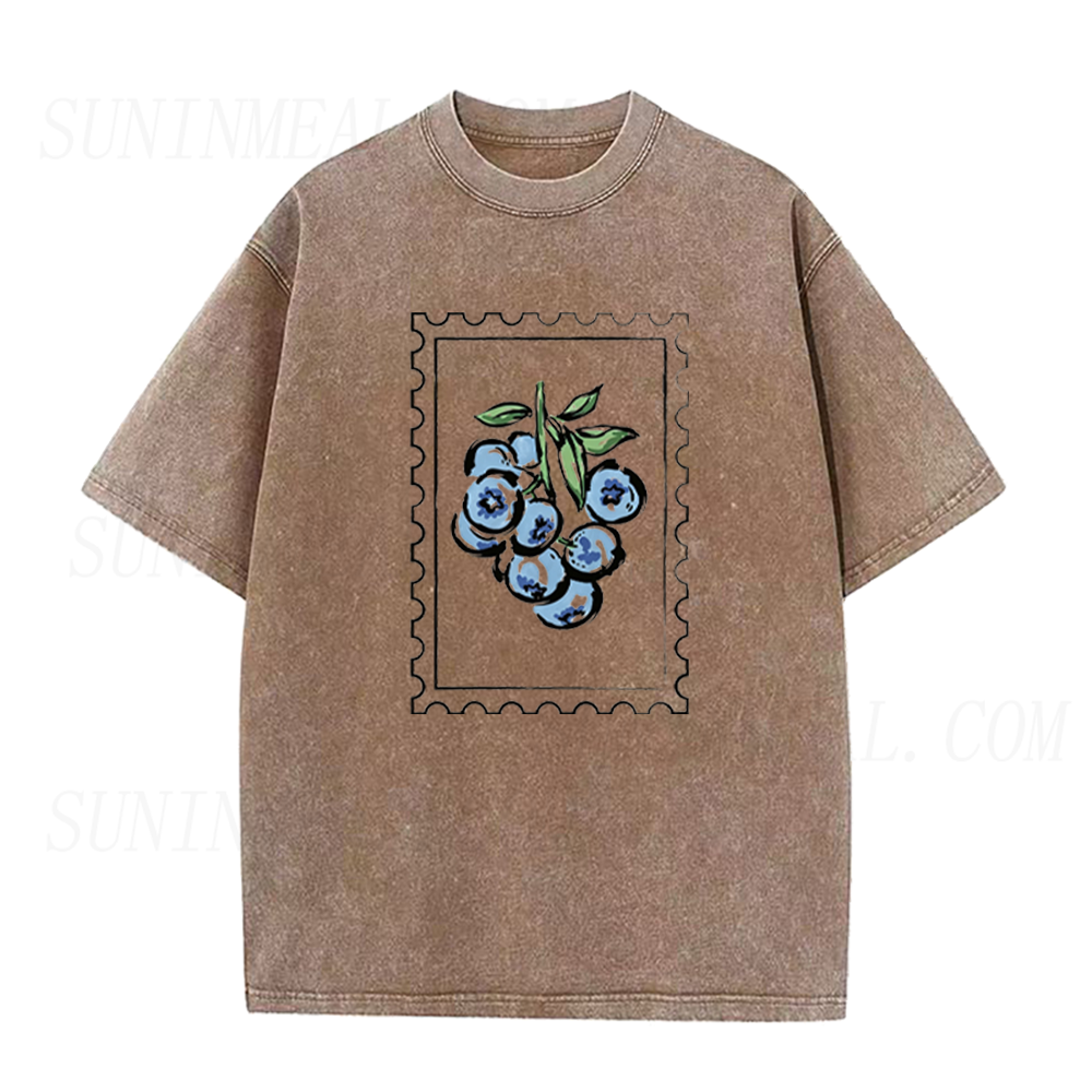 Vintage Blueberry Stamp Unisex Tee