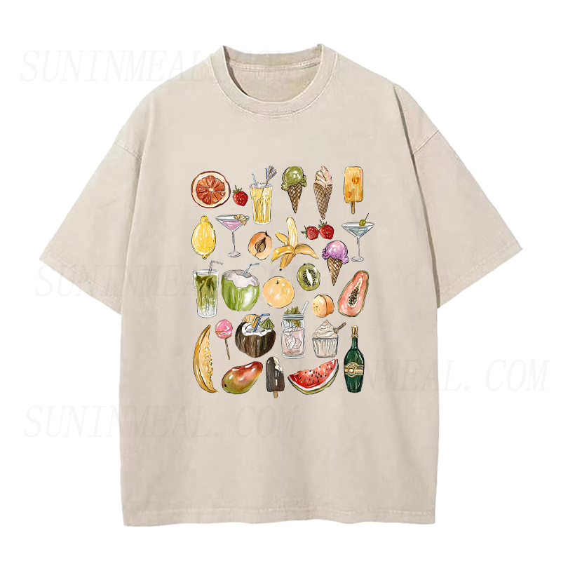 Tropical Fruit and Cocktail Dessert Unisex Tee