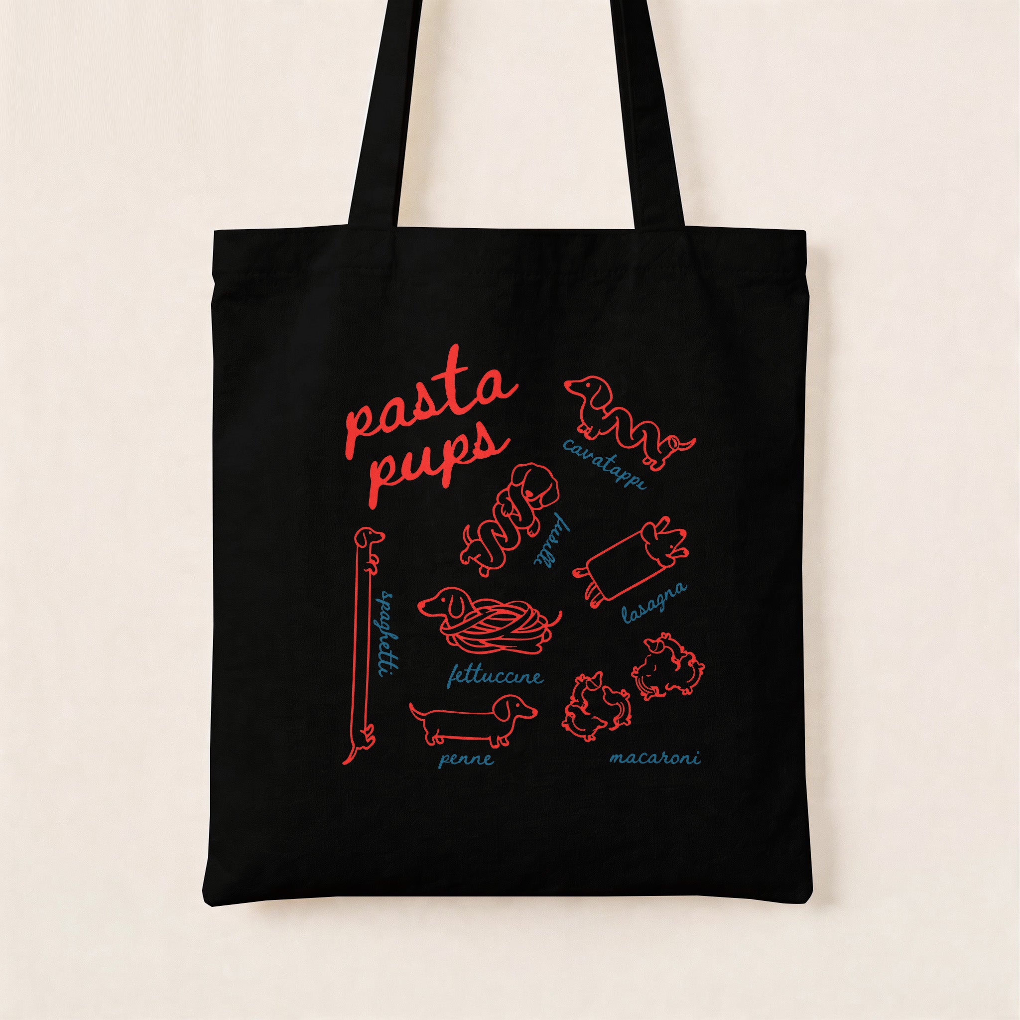 Pasta Pups Canvas Tote Bag