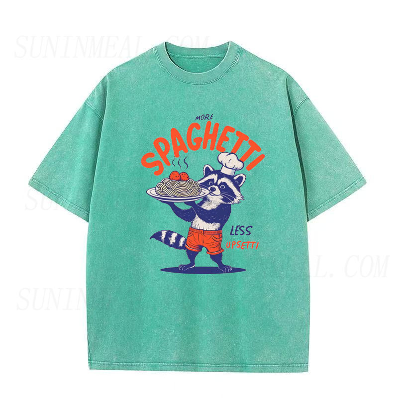 Raccoon Chef More Spaghetti Less Upsetti Tee