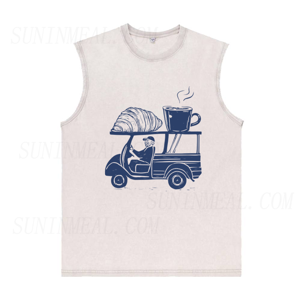 Track Croissant Coffee Unisex Tank Top