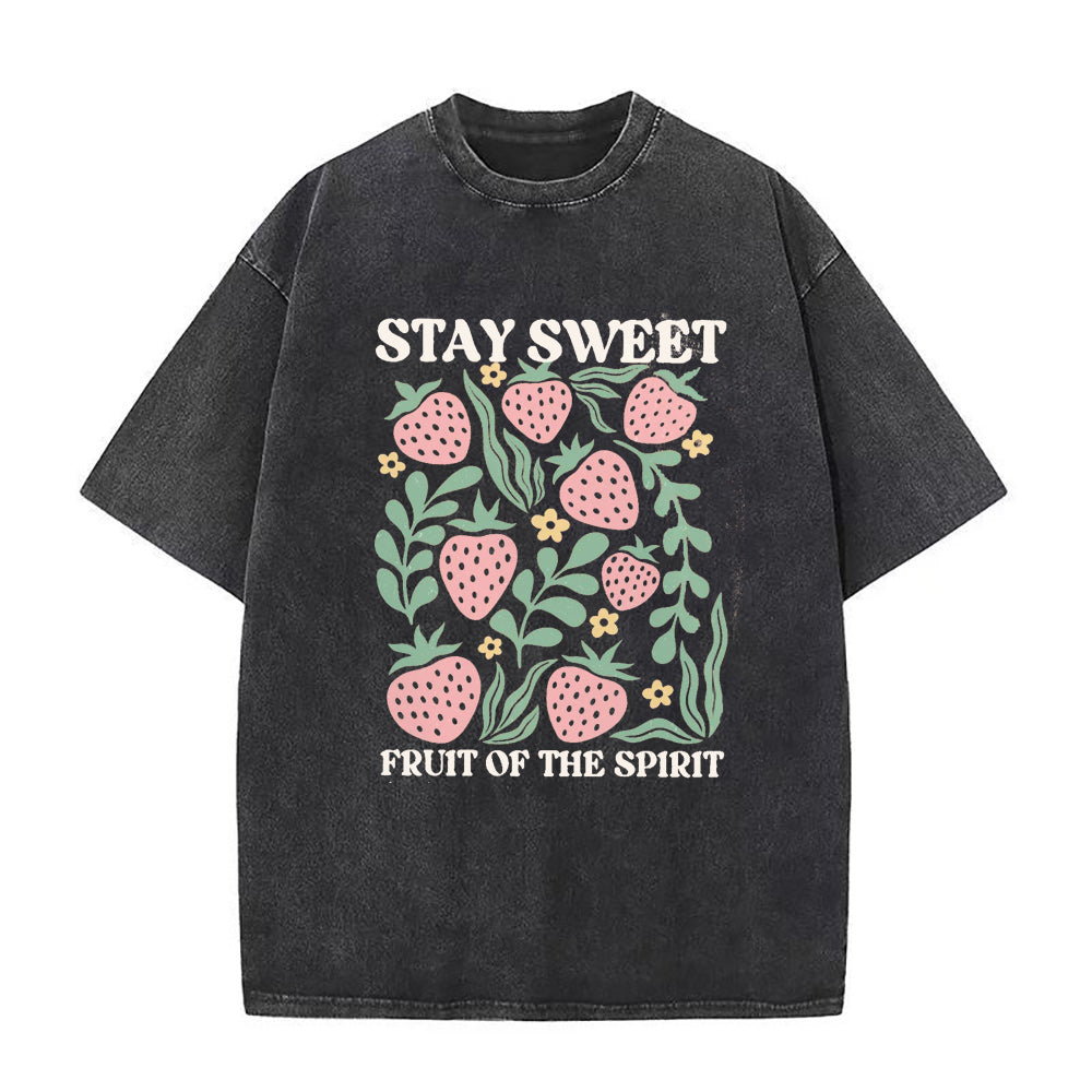 ストロベリー ステイスウィート フルーツ オブ ザ スピリット ユニセックス Tシャツ