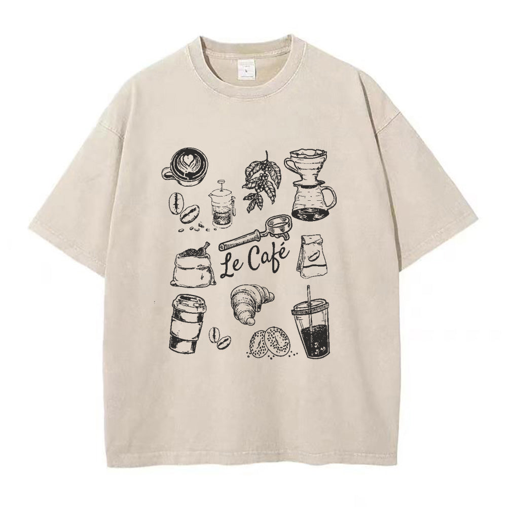 コーヒーラバーズ le cafe ユニセックスTシャツ