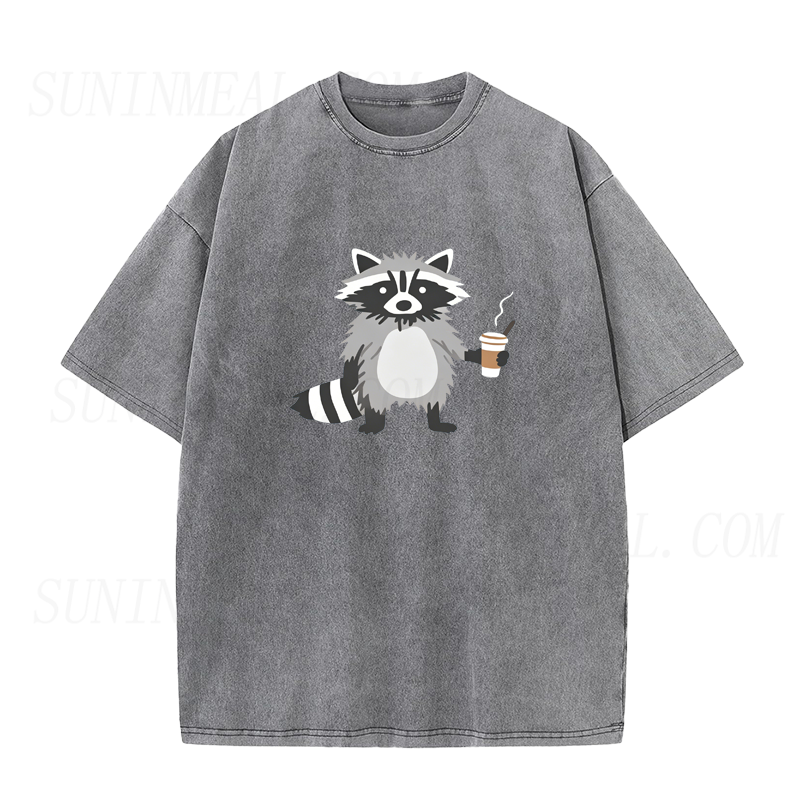 Raccoon Coffee Time Unisex Tee