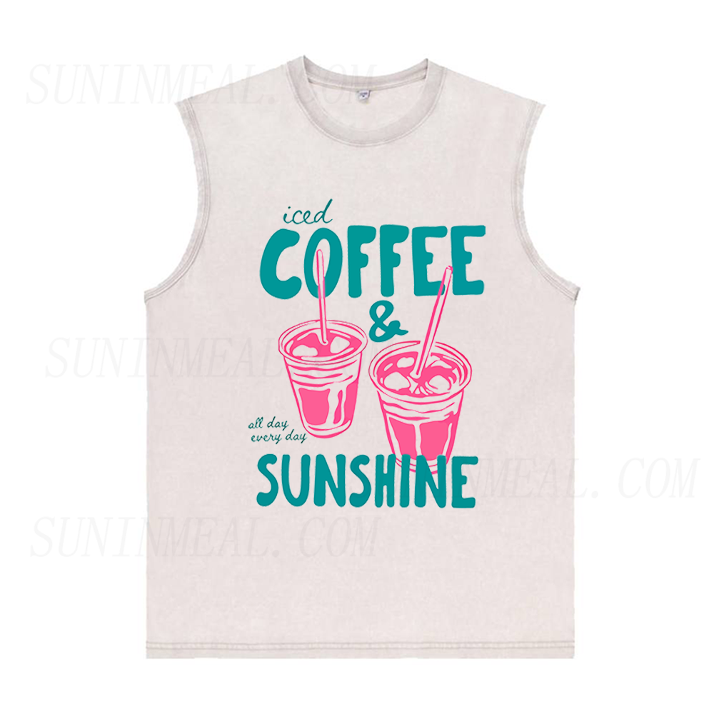 Iced Coffee and Sunshine Unisex Tank Top