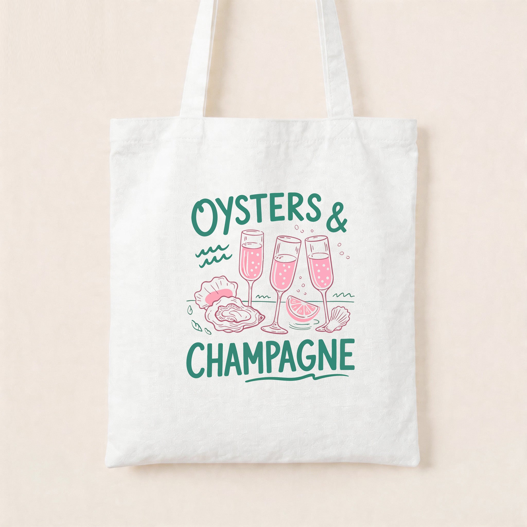 Oysters and Champagne Canvas Tote Bag