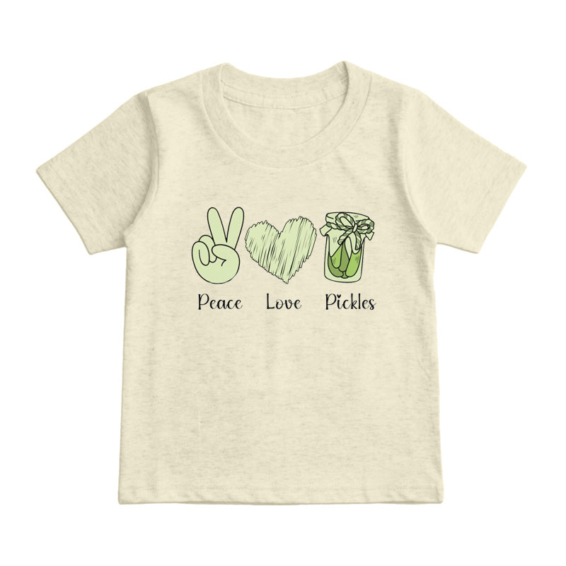 peace love pickles Kids T-Shirt