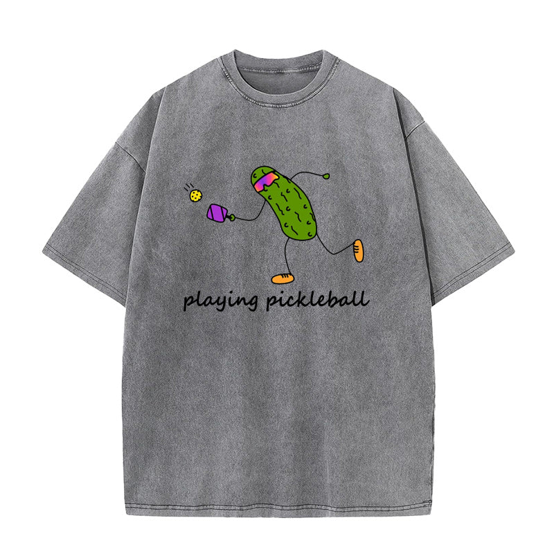 pickle playing pickleball Unisex Tee