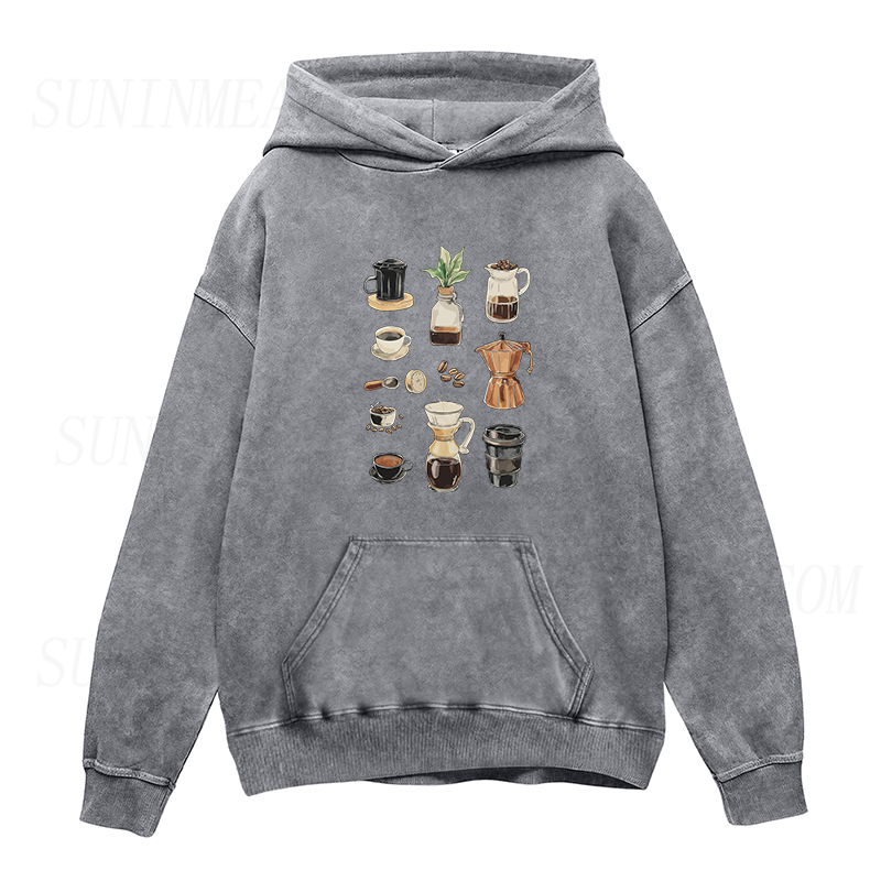 Minimal Coffee Set Unisex Hoodie