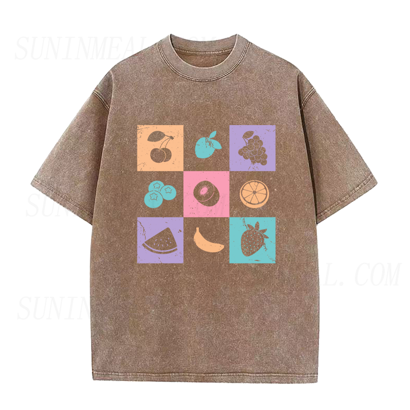 Vintage Fruit Grid Unisex Tee