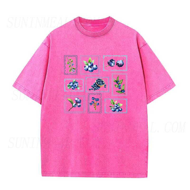 Watercolor Blueberry Stamp Unisex Tee