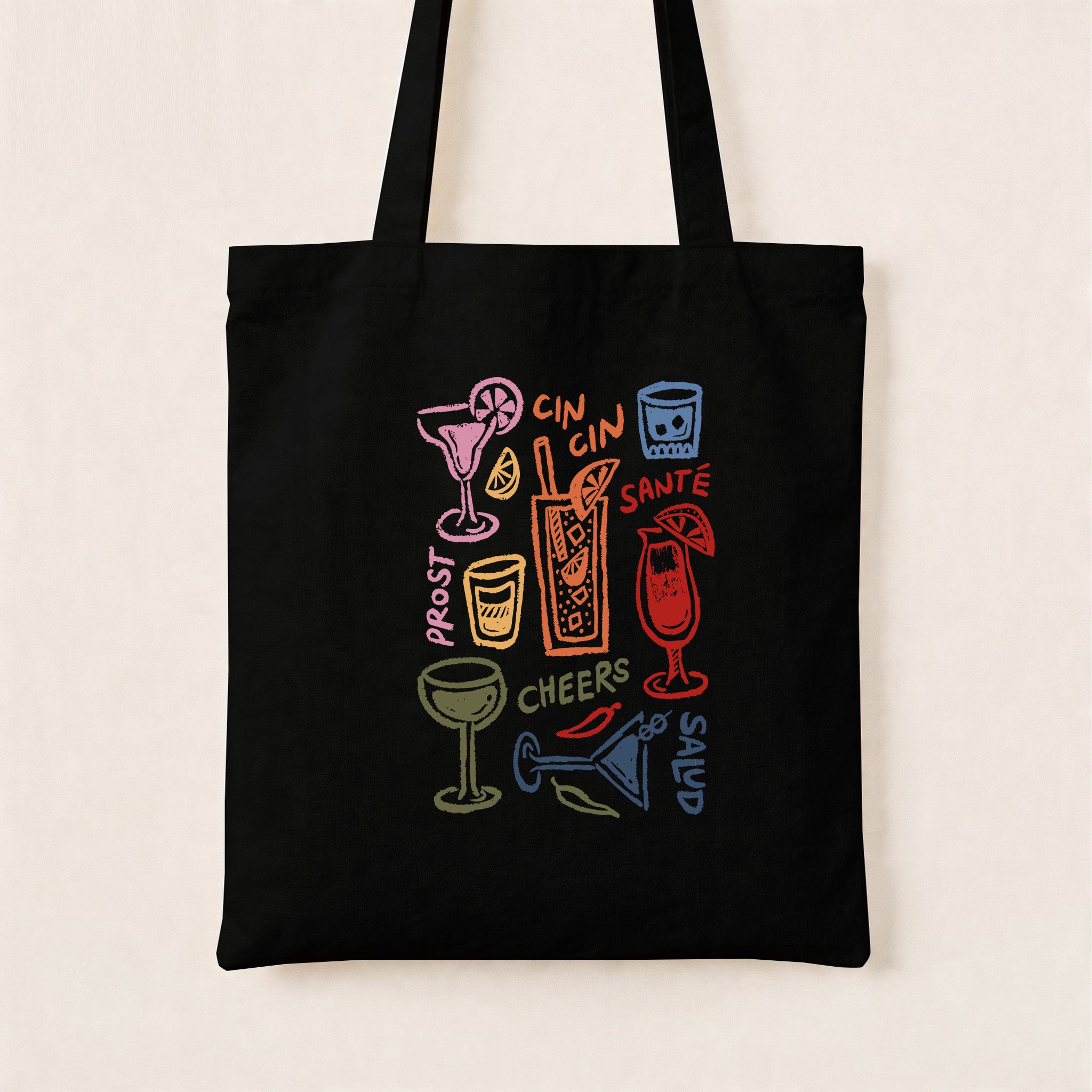 Wine Glasses Drink Canvas Tote Bag