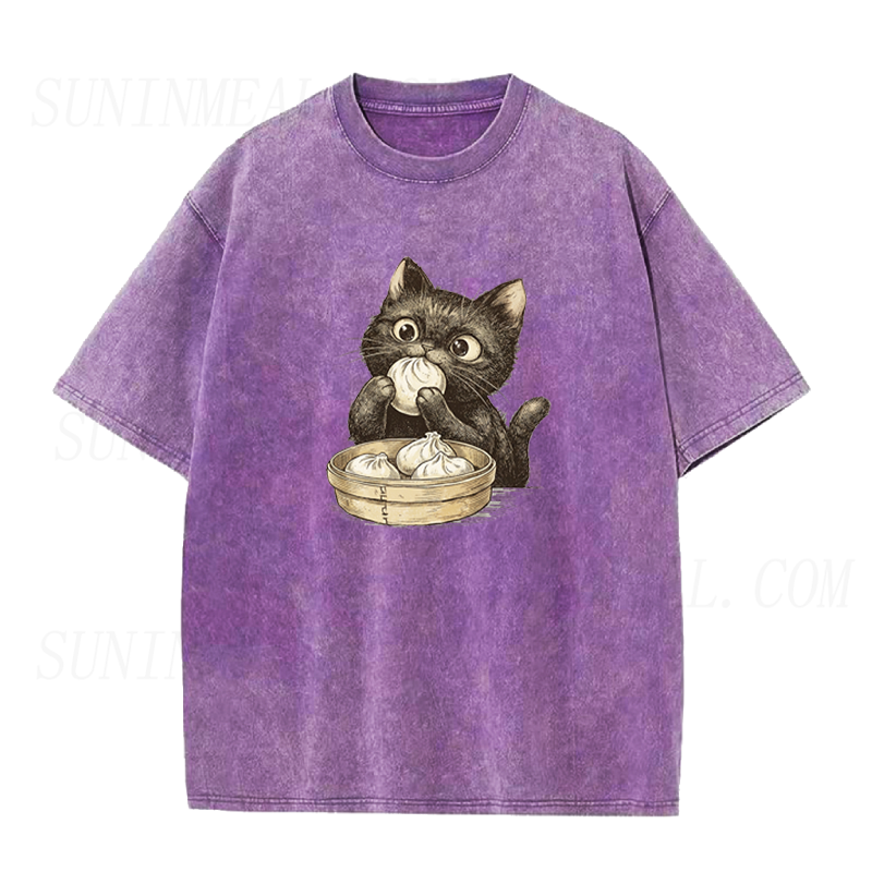 Dumpling Black Cat Unisex Tee