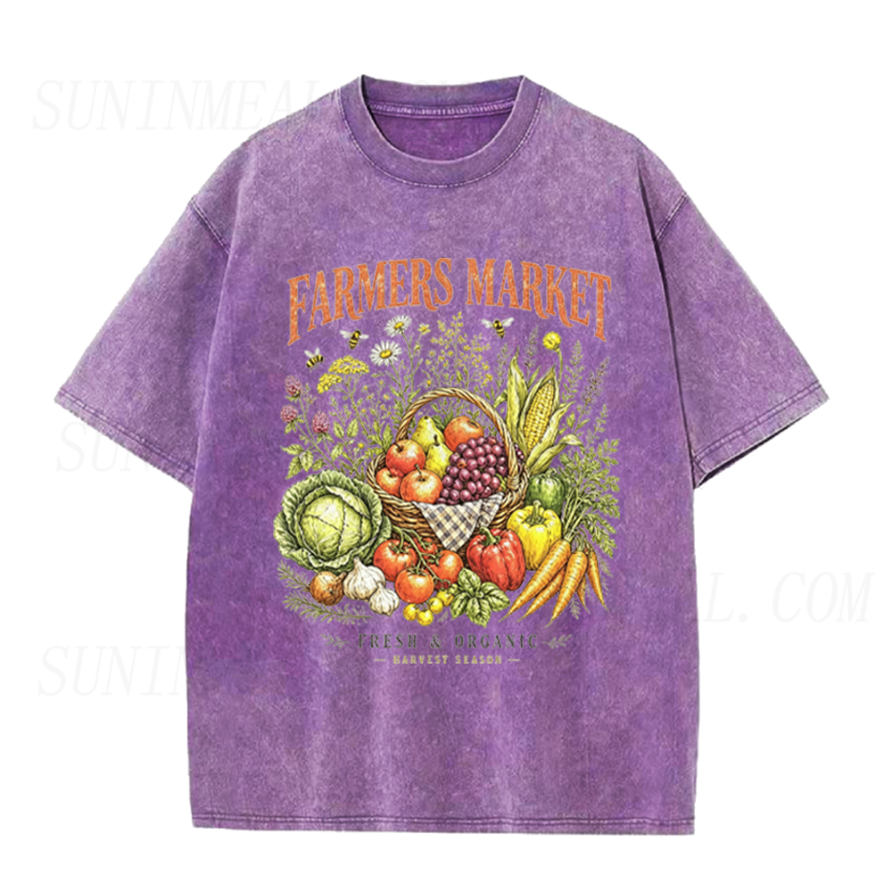 Vintage Farmers Market Graphic Unisex Tee