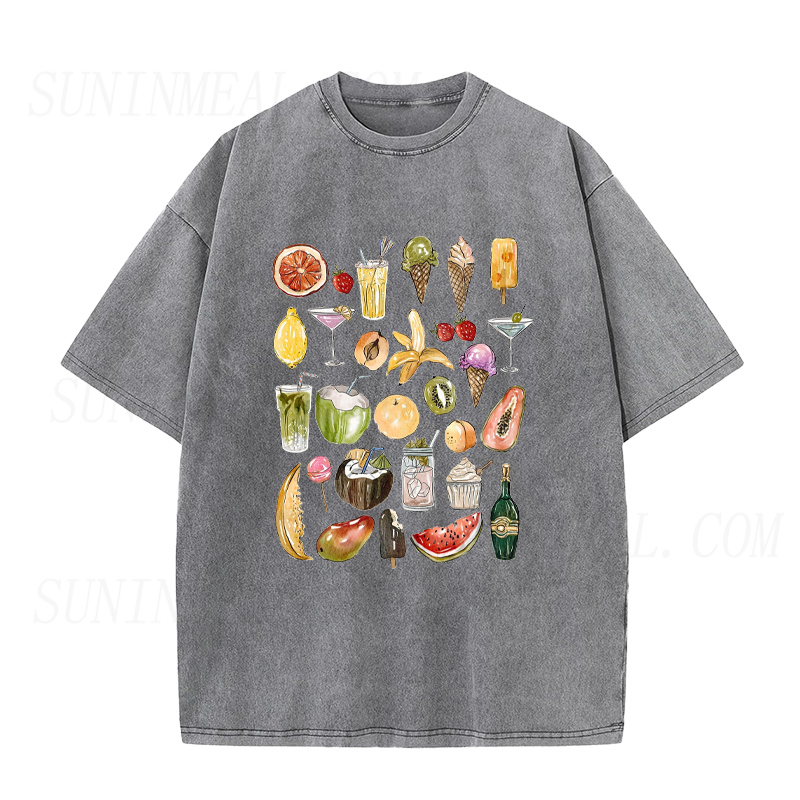 Tropical Fruit and Cocktail Dessert Unisex Tee