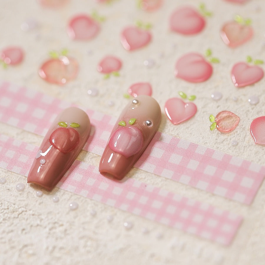 Peach 5D Nail Sticker