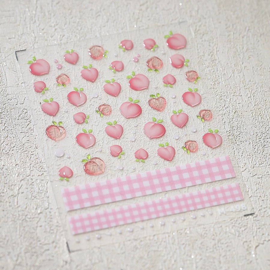Peach 5D Nail Sticker