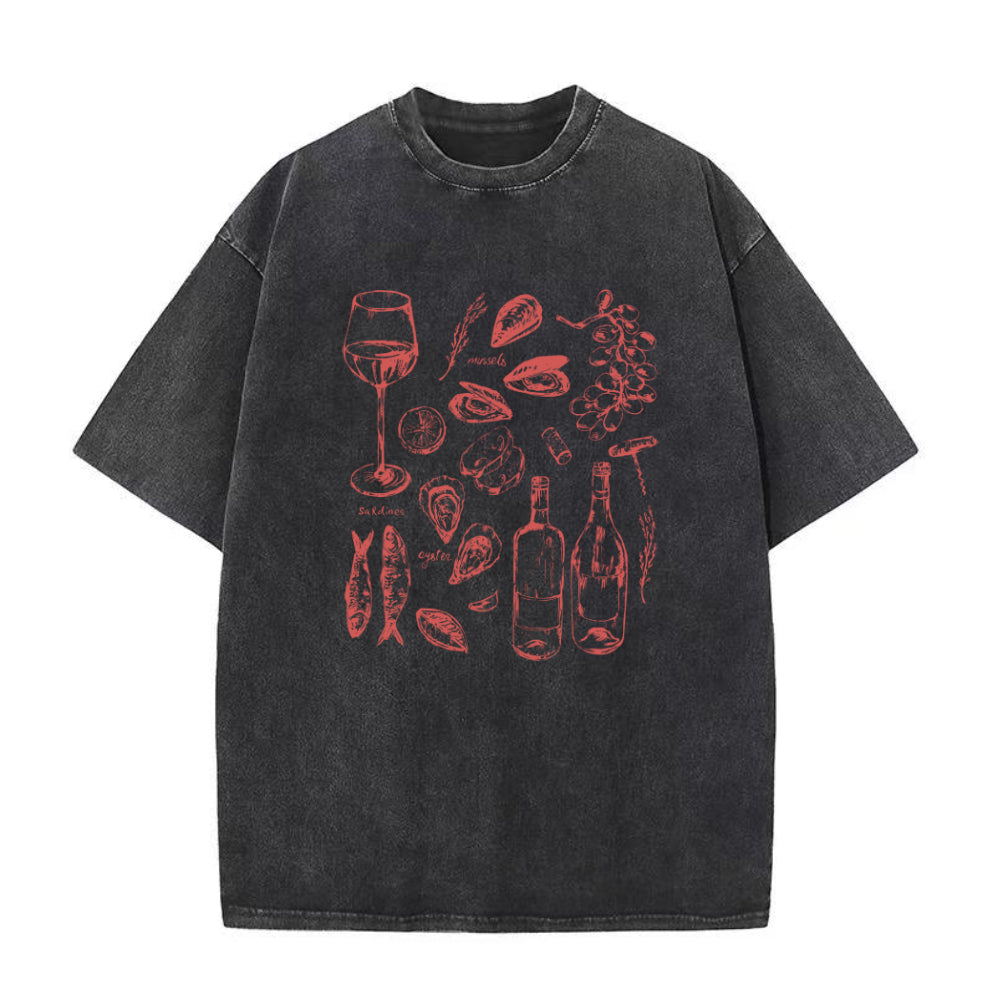オーシャンワイングレープス ユニセックスTシャツ