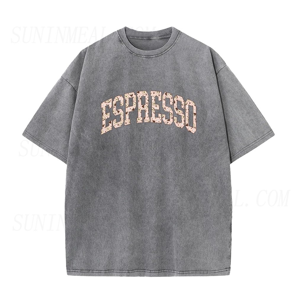 Espresso Coffee Bean Pattern Unisex Tee