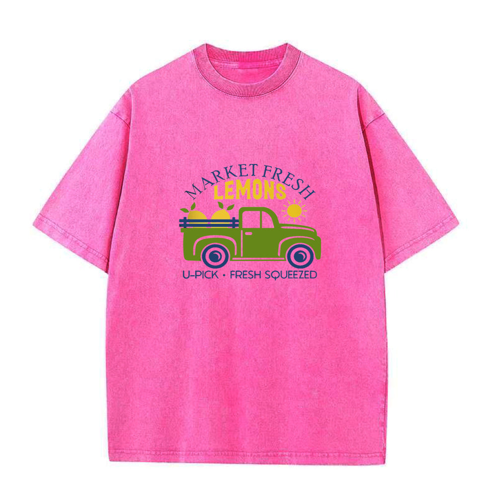 マーケットフレッシュレモンユニセックスTシャツ