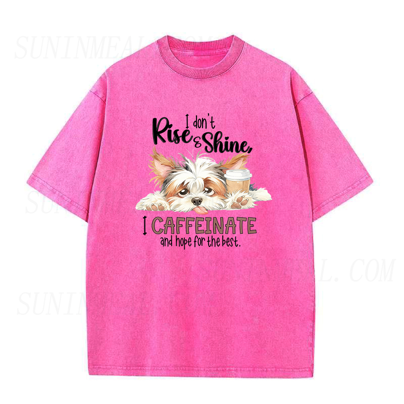 I Don't Rise And Shine Dog Coffee Unisex Tee