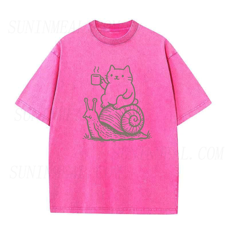 Cat Snail Coffee Unisex Tee