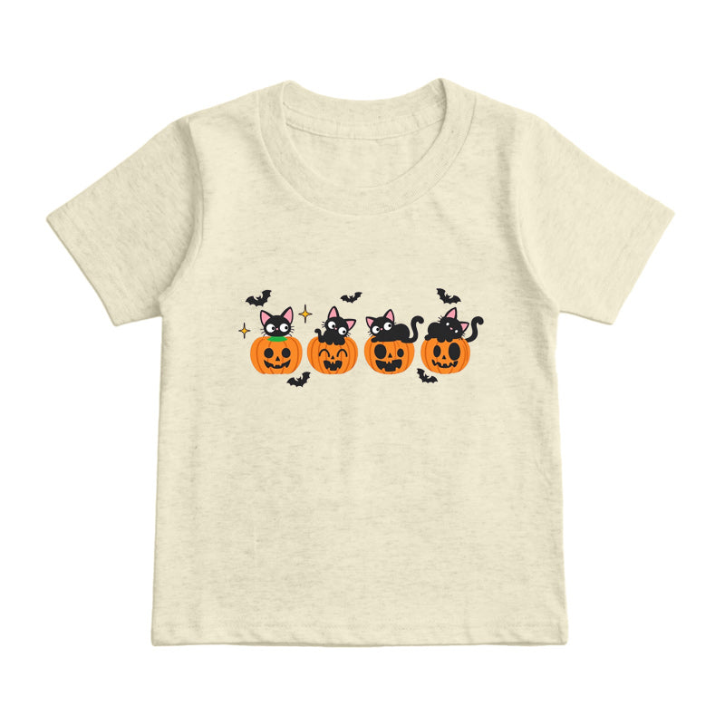 Cat Pumpkin Kids T-Shirt