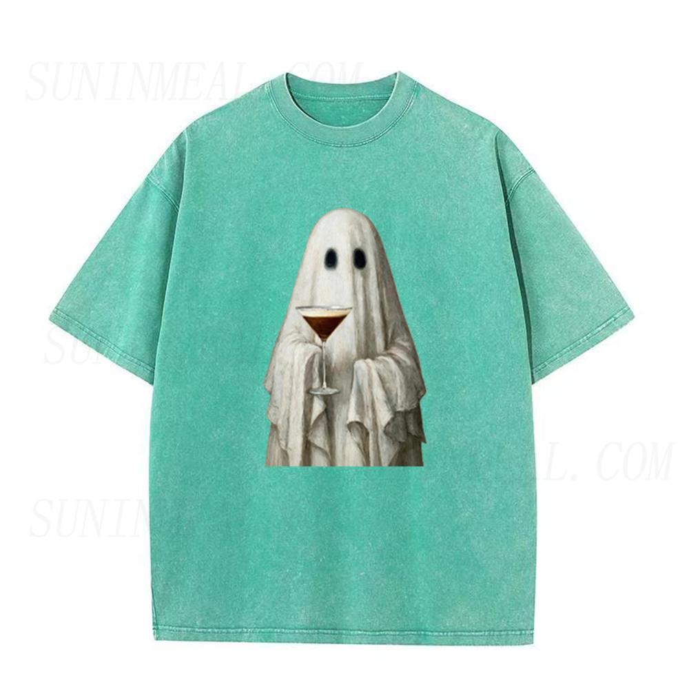 Cute Ghost with Espresso Martini Unisex Tee