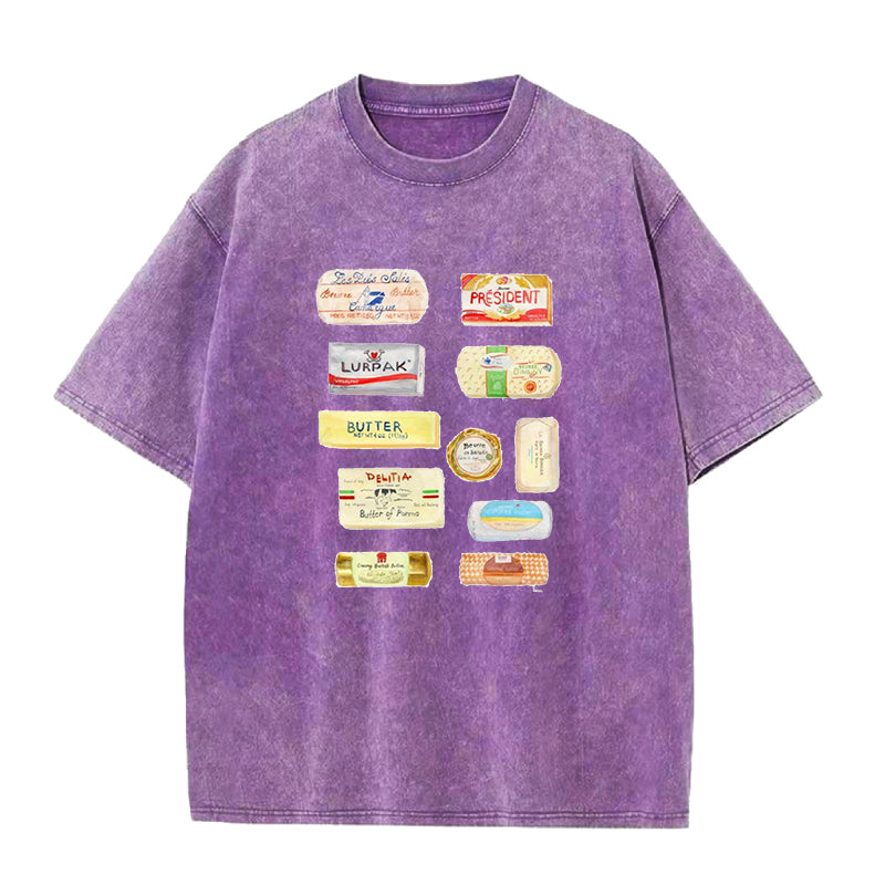 Butter Print Watercolor Painting Unisex Tee