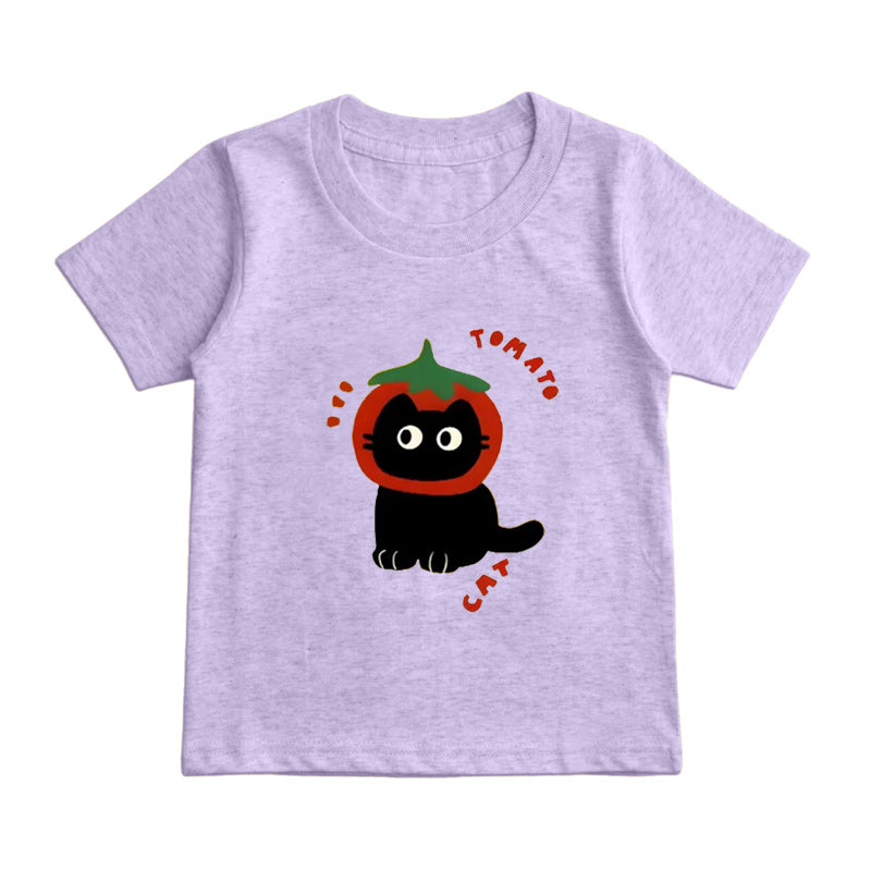 tomato cat Kids T-Shirt