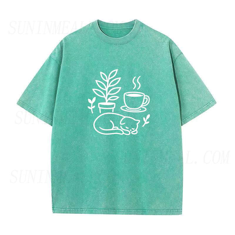 Plants Cats Coffee Unisex Tee