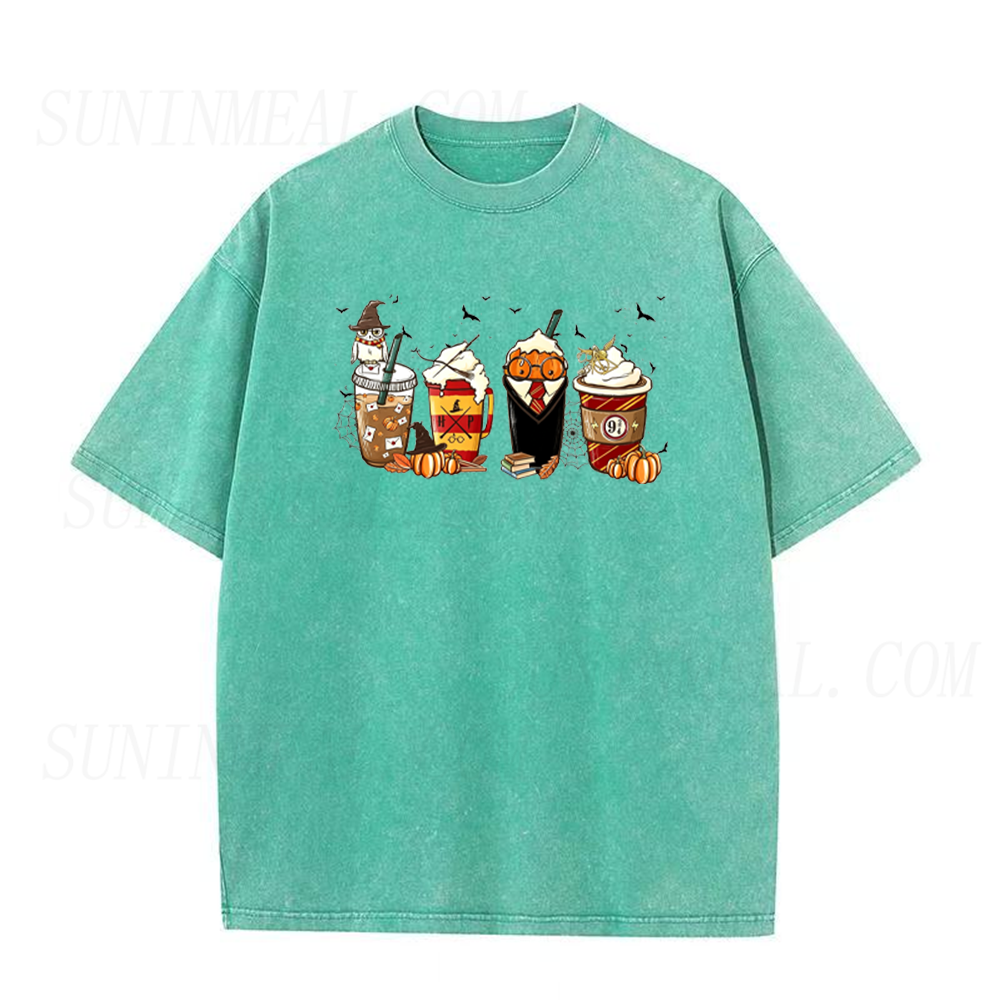 Latte Coffee Halloween Unisex Tee