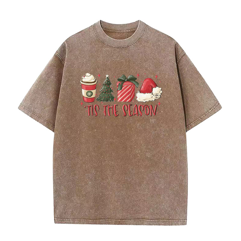 Xmas Presents & Santa Hat Unisex Tee