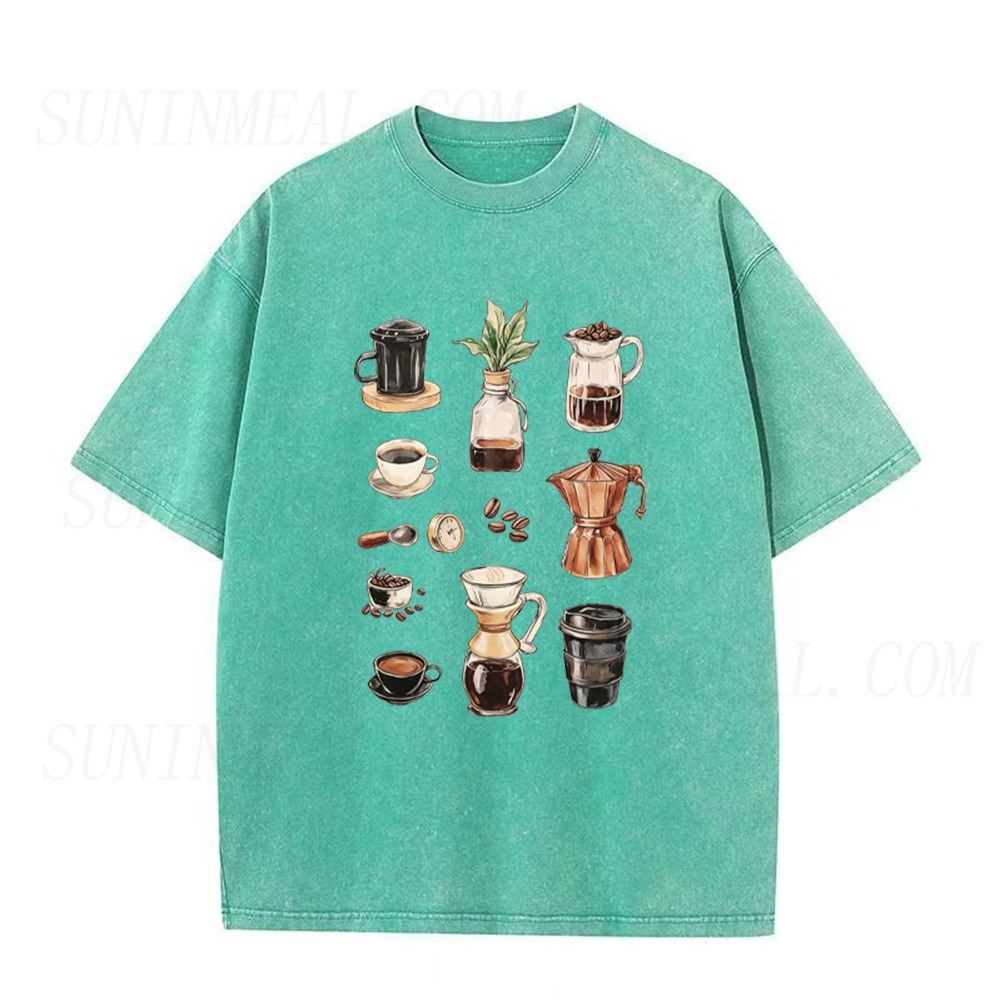 Coffee Lover Vintage Coffee Tools Graphic Unisex Tee