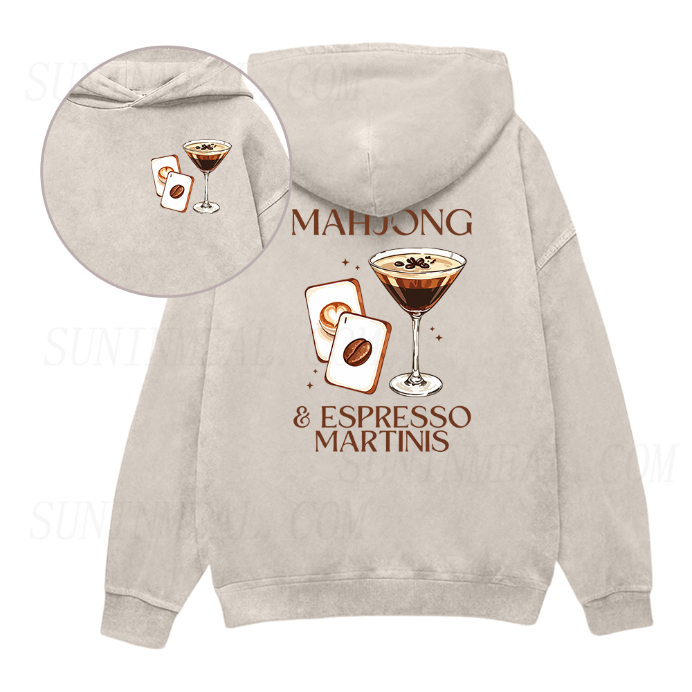 Mahjong and Espresso Martinis Unisex Hoodie