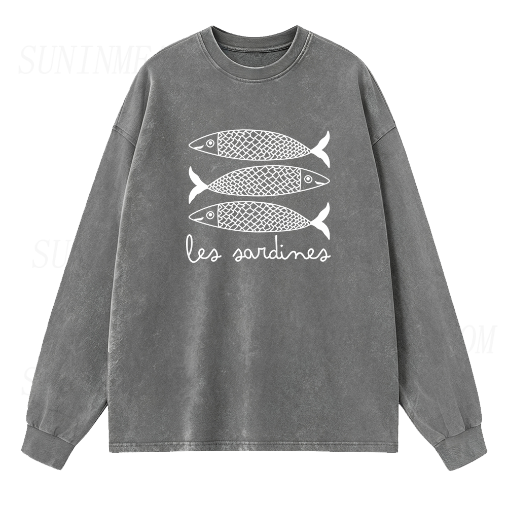 Les Sardines Long Sleeve Unisex Tee