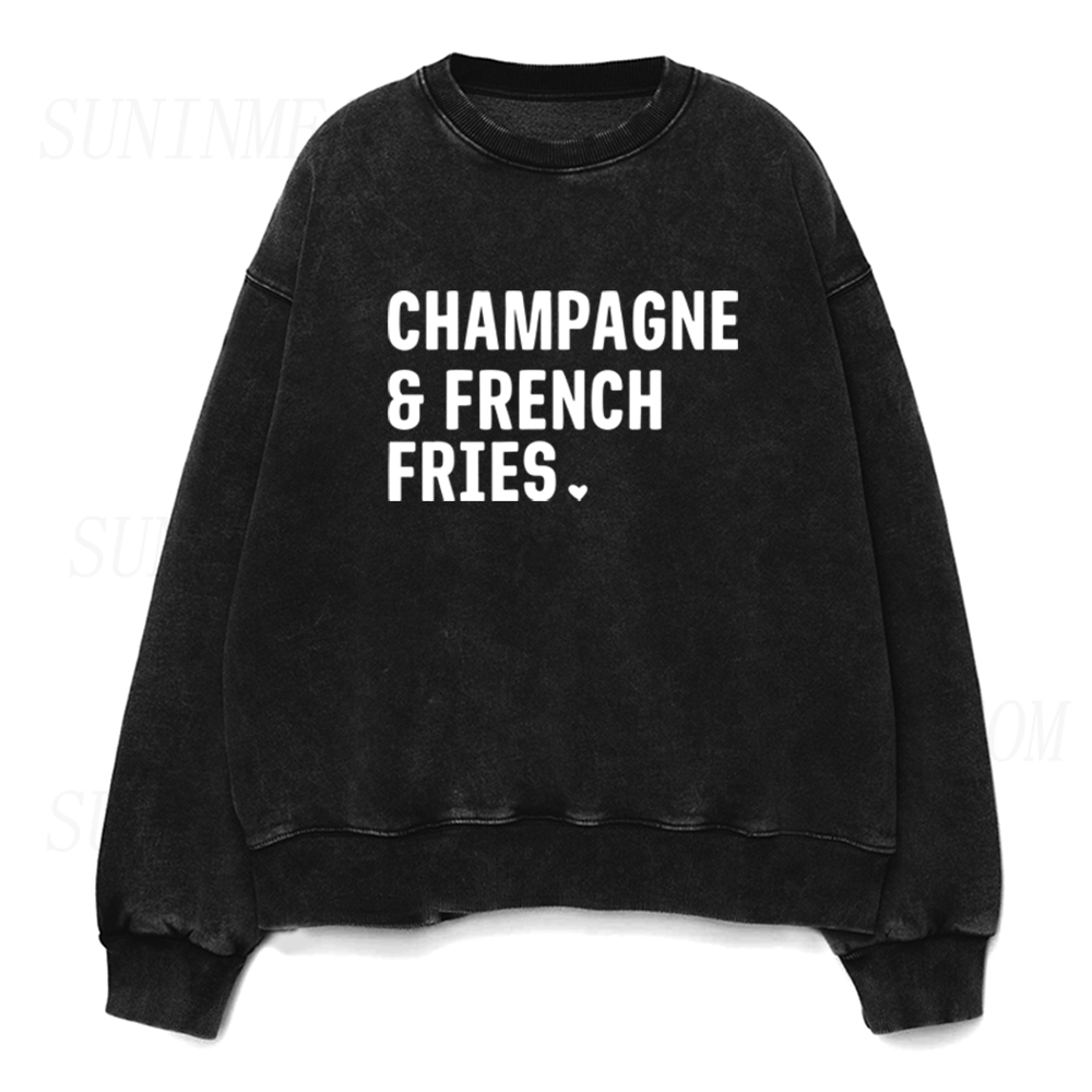 Champagne & French Fries Unisex Crewneck Sweatshirt