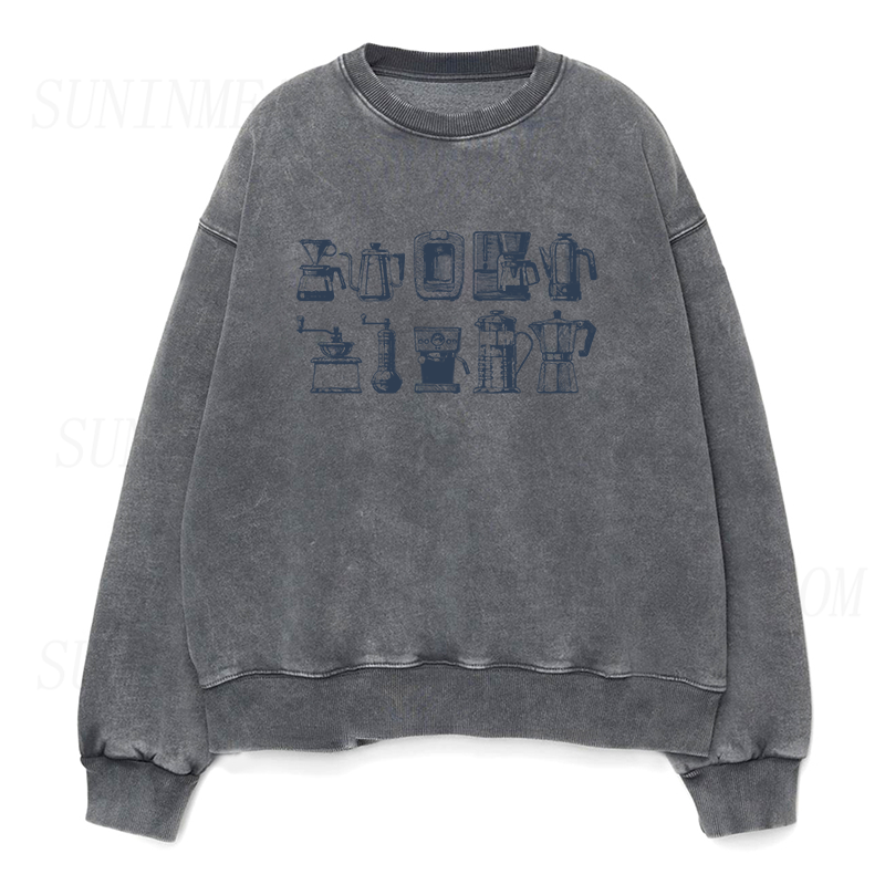 Vintage Coffee Machine Unisex Crewneck Sweatshirt