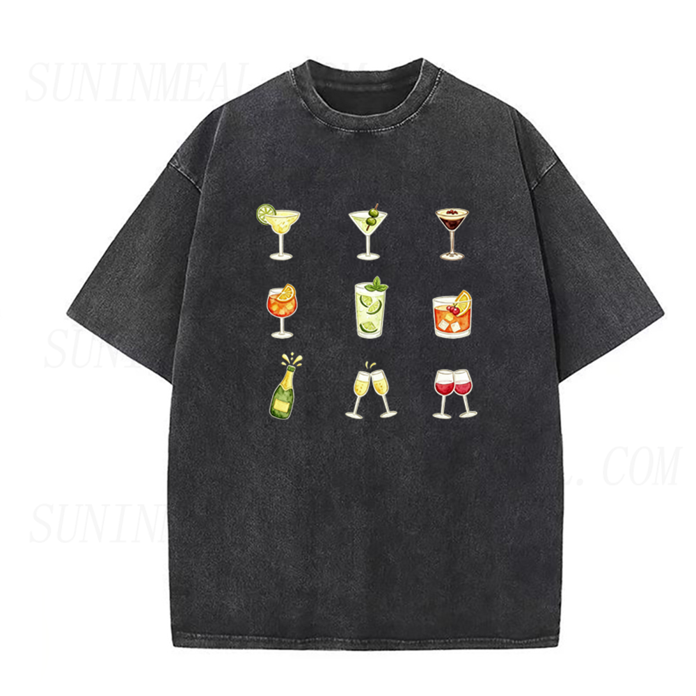 Vintage Champagne & Cocktails Unisex Tee