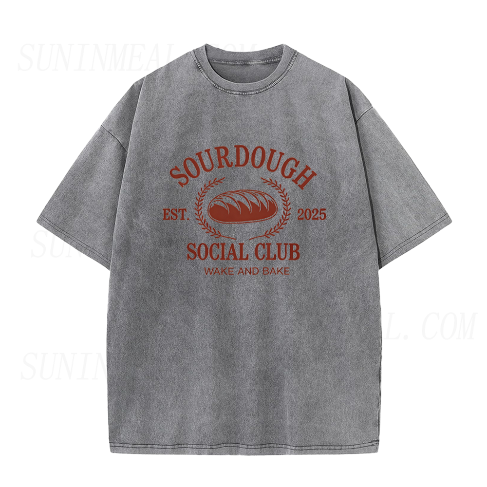 Sourdough Social Club Wake And Bake Retro Graphic Unisex Tee