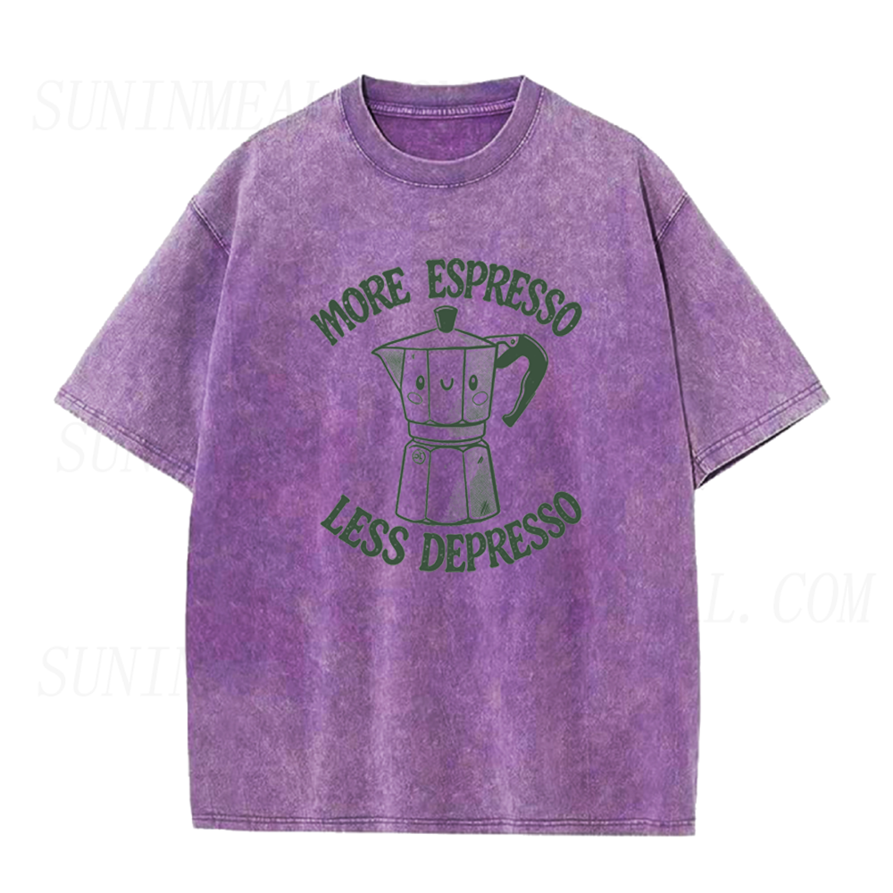 More Espresso Less Depresso Moka Pot Unisex Tee