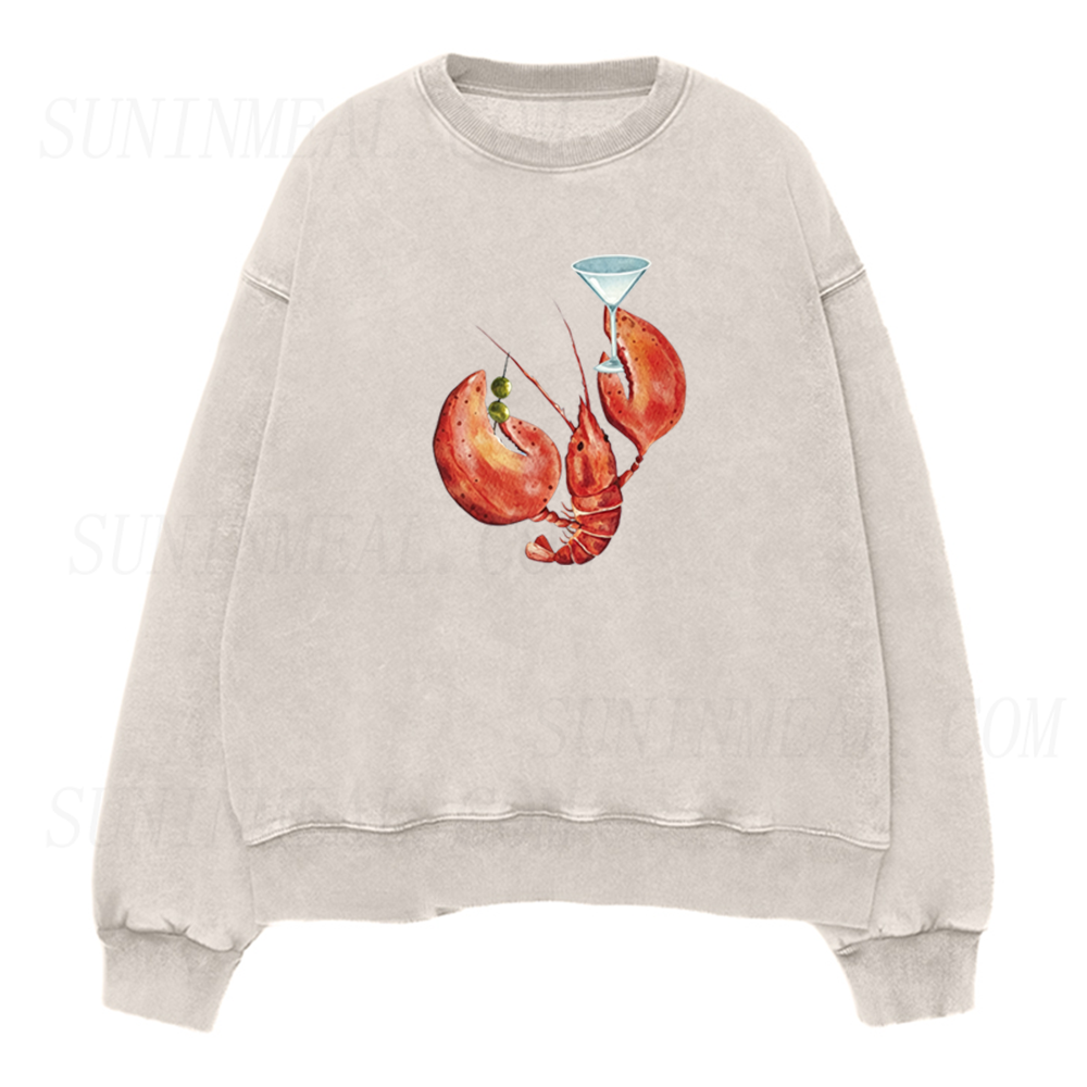 Lobster Loves Dirty Martini Unisex Crewneck Sweatshirt