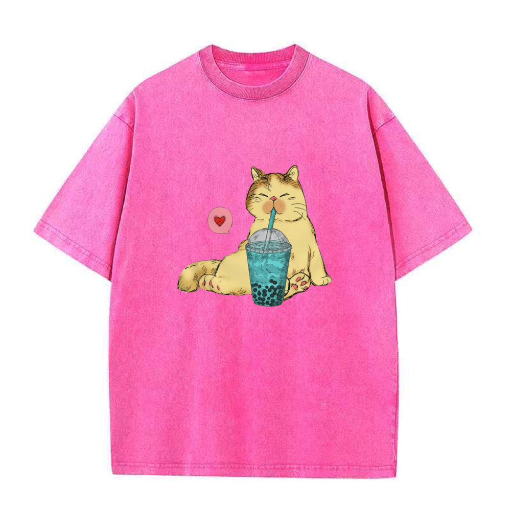 cat Milk Tea Unisex Tee