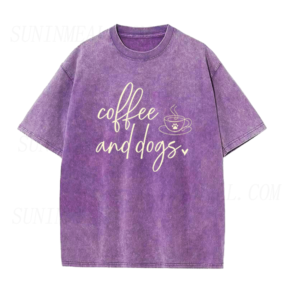 Coffee And Dogs Lover Unisex Tee